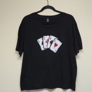 SHEIN Aces Wild Casino Poker T Shirt